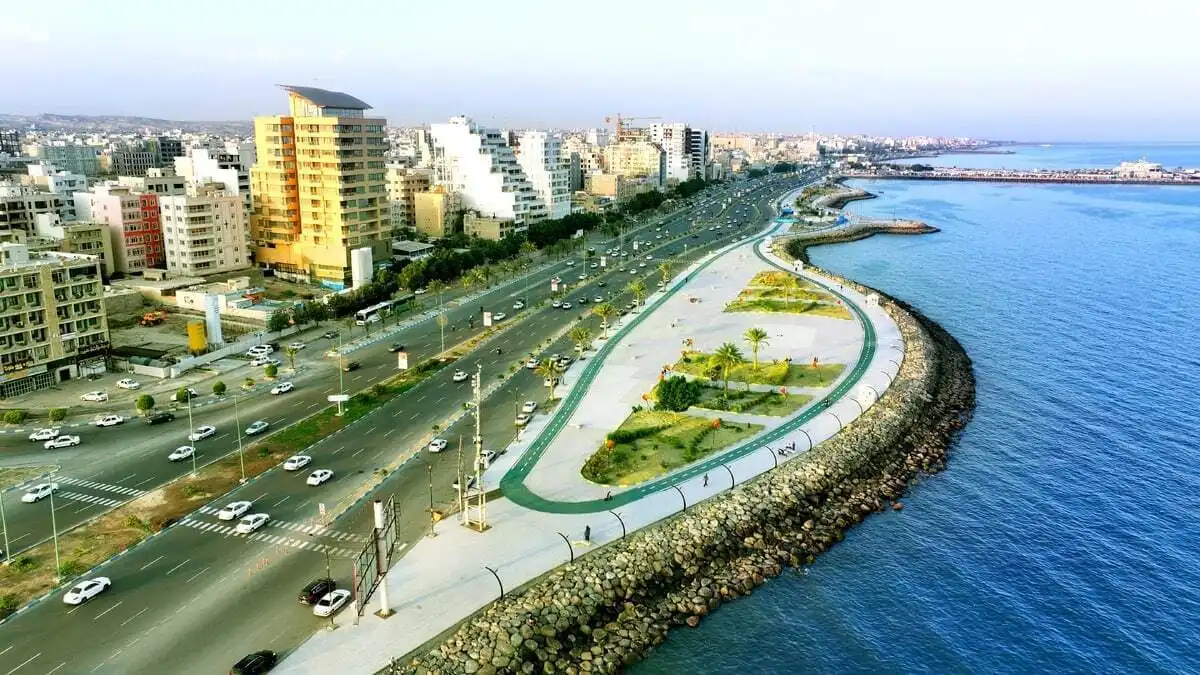 تصویری از بلوار ساحلی شهر بندرعباس